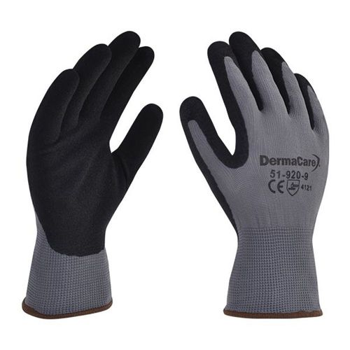 Guante de Nylon Gris Recubrimiento de Nitrilo Negro 51-920