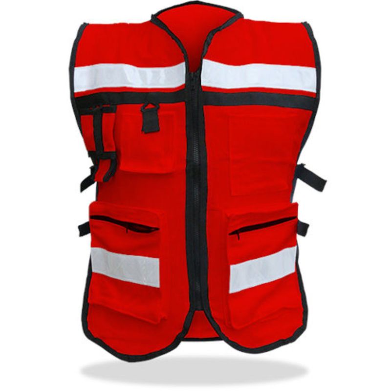 SR1049-RJ-Chaleco-de-Rescate-Gabardina-Rojo-1