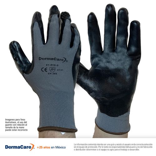 Guante Nylon Gris Palma de Nitrilo