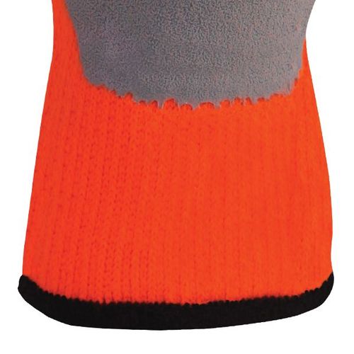 Guante Acrílico Naranja Recubrimiento de Látex Gris 43-975