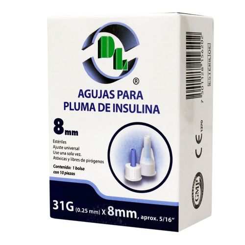 Aguja para pluma de insulina Caja con 10 Piezas