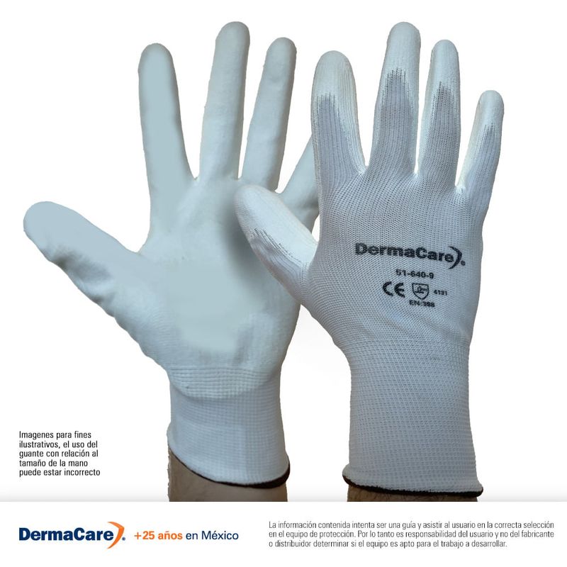51-640-Guante-Nylon-Blanco-Recubrimiento-de-Poliuretano-en-la-Palma-Talla-6-4