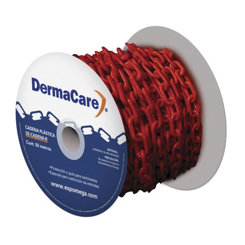 Cadena Plástica Roja de 50 metros y 6 mm Dermacare SE-CADENA-R