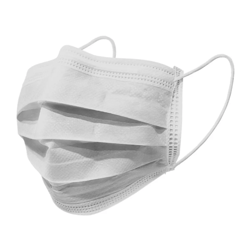 Cubreboca Plisado Triple Capa Blanco, MR SP1005M-BC