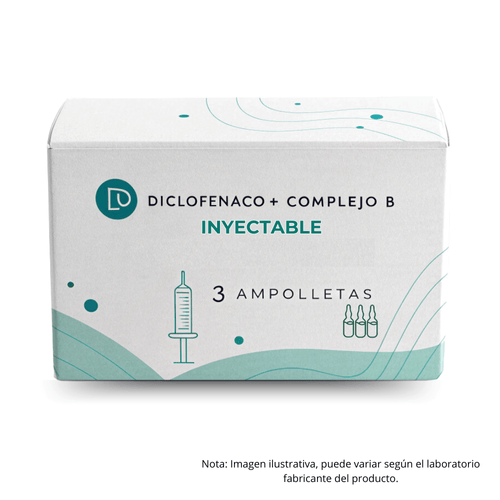 Diclofenaco con Complejo B Inyectable 3 Ampolletas