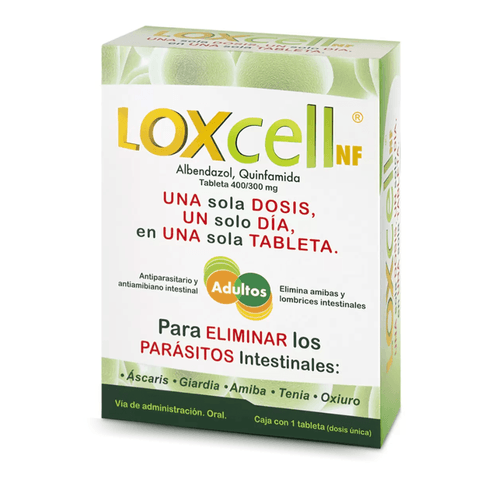 LOXELL - Quinfamida y Albendazol 400/300 mg 1 Tableta