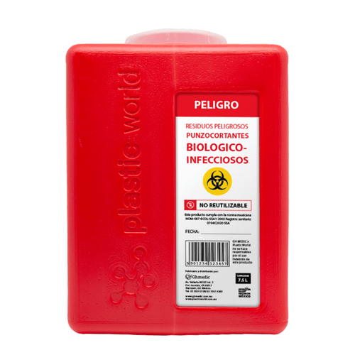 Recolector de Punzocortantes (RPBI) 7.5 Litros