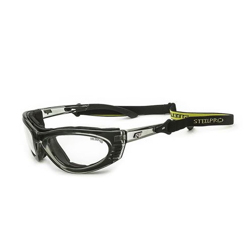Lente de Seguridad Turbine Claro Marco Gris Antiempañante Steelpro AL-SP-0032
