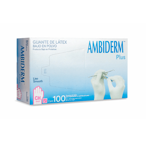 Guante Latex Ambiderm Rosa Caja 100 Piezas