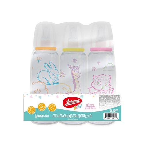 Biberón Silhouette Jaloma 8 oz 3 Pack
