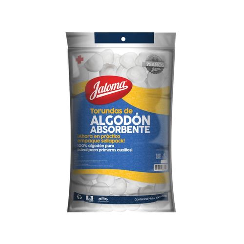 Torundas de Algodón Absorbente Jaloma 100 pzs
