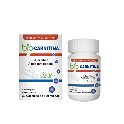 Cápsulas Bio-Carnitina 520 mg Caja c/30
