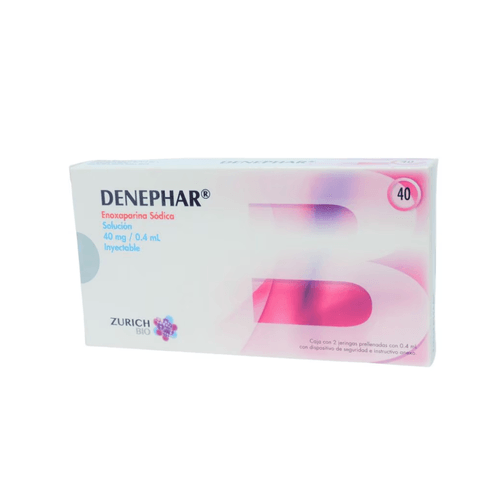 Solución Inyectable Denephar 2 Jeringas Prellenadas 40 mg/0.4 ml