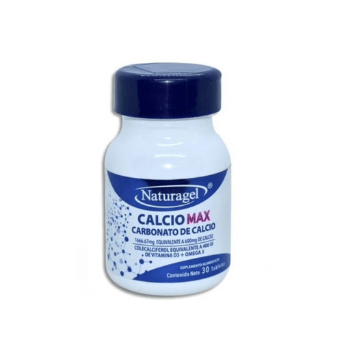 Tabletas Calcio Max 600 mg/400 UI Caja c/30