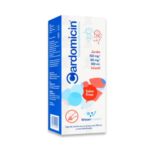 Jarabe Infantil Cardomicin Frasco 120 ml 150-80 mg/100 ml