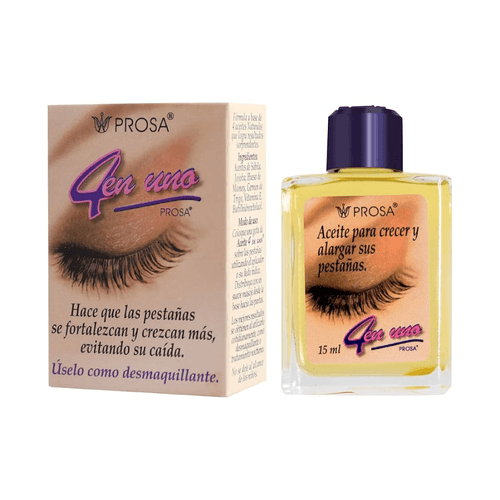 Aceite para Pestañas 4 en 1 Frasco c/15 ml