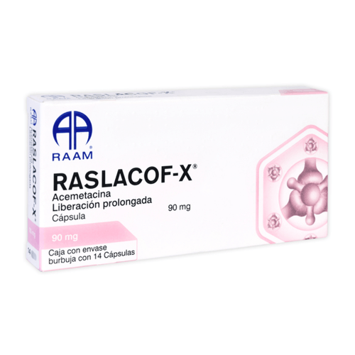 Cápsulas de Liberación Prolongada Raslacof-X 90 mg Caja c/14