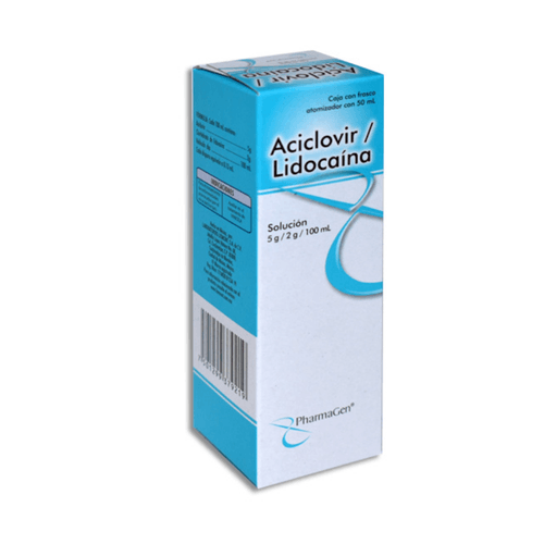 Solución Spray Aciclovir/Lidocaína Pharmagen Frasco 50 ml 5-2 g/100 ml