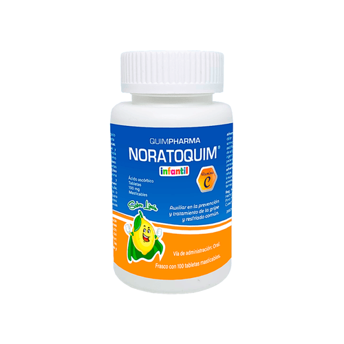 Tabletas Masticables Noratoquim Infantil 100 mg Caja c/100