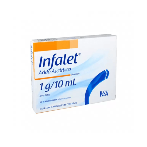 Solución Inyectable Infalet Caja c/6 Ampolletas 1 g/10 ml