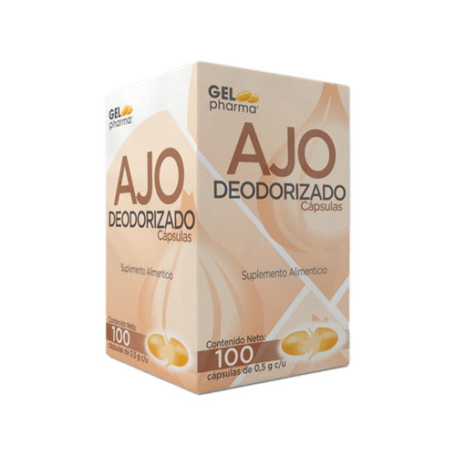 Cápsulas Ajo Deodorizado Gelpharma Caja c/100 0.5 g