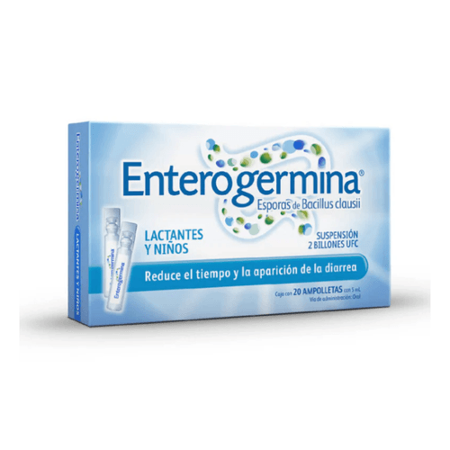 Suspensión Enterogermina Lactantes/Niños Caja c/20 Ampollas 5 ml 2 Billones UFC