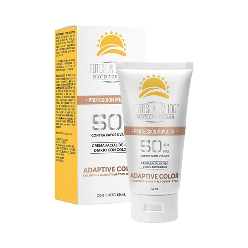 Bloqueador Solar Facial Fotosun UV 100 Adaptive Color FPS 50+ Tubo c/60 ml