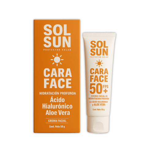 Crema Facial Solsun Hidratación Profunda FPS 50+ Tubo c/50 g