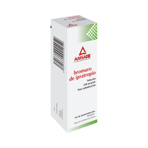 Solución para Nebulizar Bromuro de Ipratropio Amsa Frasco 20 ml 250 mcg/ml