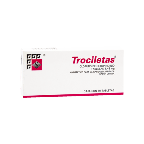 Tabletas Trociletas Sabor Cereza 1.45 mg Caja c/10
