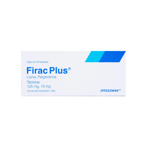Tabletas Firac Plus 125/10 mg Caja c/20