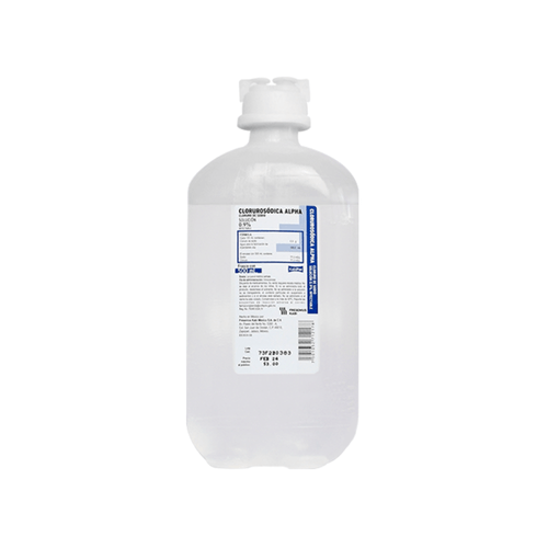 Solución Inyectable Clorurosódica Alpha 0.9% Frasco 500 ml