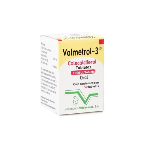 Tabletas Valmetrol-3 1600 UI Caja c/50