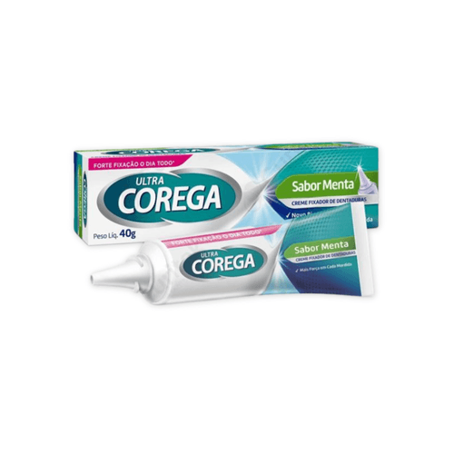 Crema Adhesiva Ultra Corega Sabor Menta Tubo c/40 g