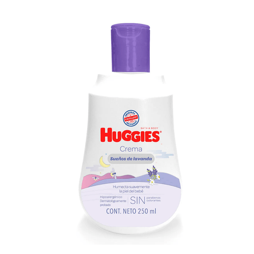 Crema Huggies Sueños de Lavanda Frasco c/250 ml