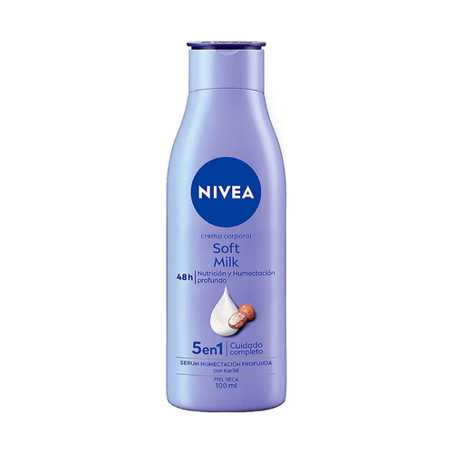 Crema Corporal Nivea Soft Milk 48H 5 en 1 Piel Seca 100 ml