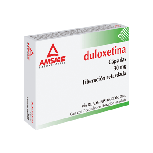 Cápsulas de Liberación Retardada Duloxetina Amsa 60 mg Caja c/14