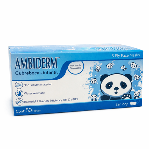 Cubrebocas Ambiderm Infantil 50pz