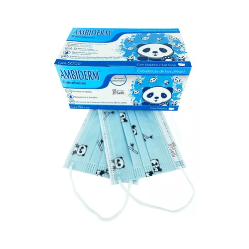 Cubrebocas Ambiderm Infantil 50pz