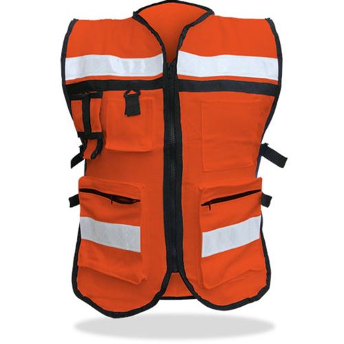 Chaleco Gabardina con reflejante NARANJA