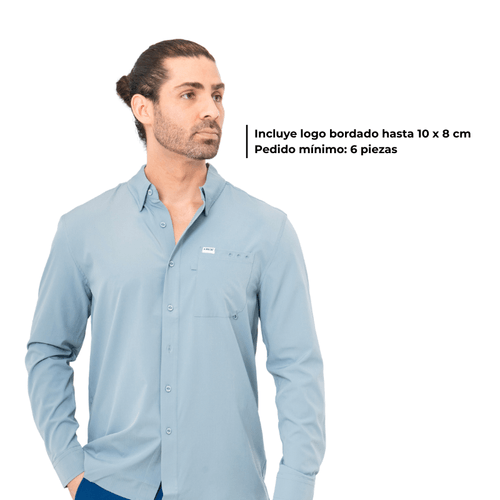 Camisa MAJA CORP® Caballero Color Azul Acero